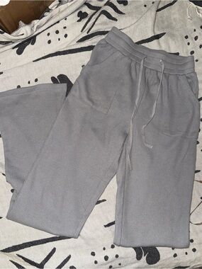 painted threads Light Gray Waffle Knit Drawstring Joggers